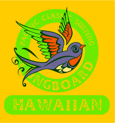 Tattoo birds graphic design vector art