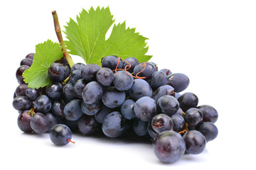 Grapes on a white background