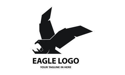 silhouette A simple eagle, suitable for business symbols or logos
