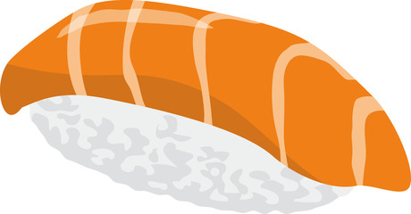 寿司。サーモンのイメージイラスト