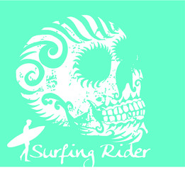 surfing sport print embroidery graphic design vector art