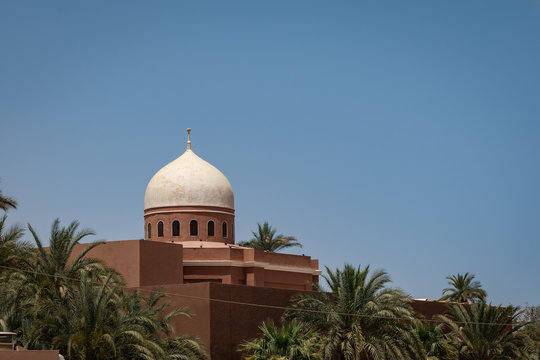 Beautiful white dome in Aswan, Egypt