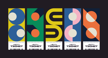 Ticket Abstract Vector Design Template