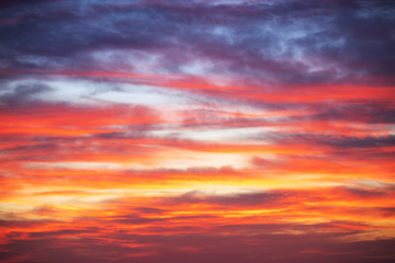 Naklejka na ściany i meble Sunset dramatic sky clouds