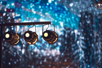 Stage lights at the concert