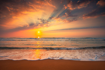 Beautiful sunrise over the sea