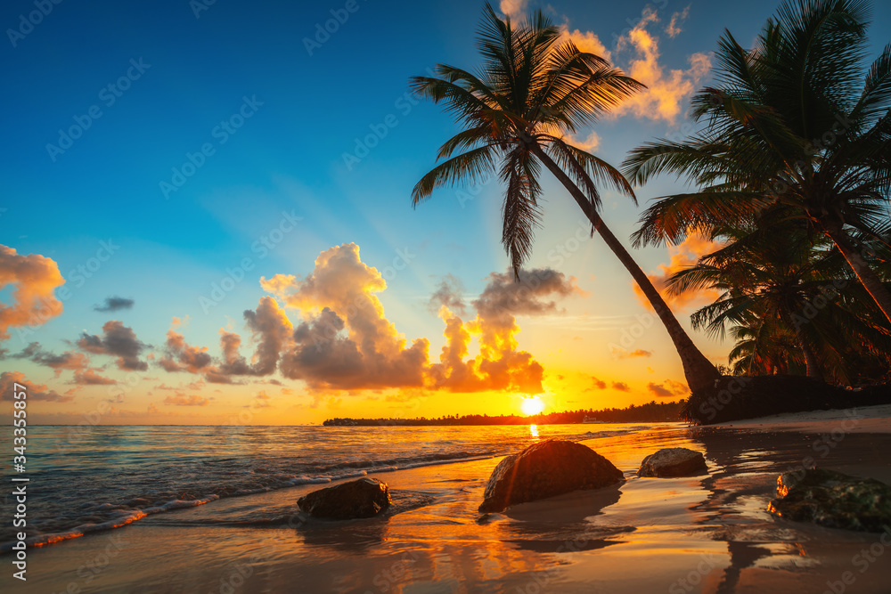 Canvas Prints Landscape of paradise tropical island beach