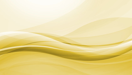 光輝くウェーブ　金色と黄色の背景 
