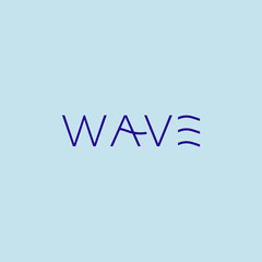Minimal logotype wave logo symbol design 