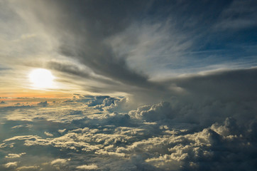 clouds over the mountains
