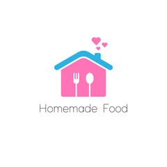 Lovely homemade food logo designs, food and beverages vector illustration
