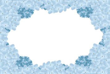 Fototapeta premium 水色の紫陽花のポストカード