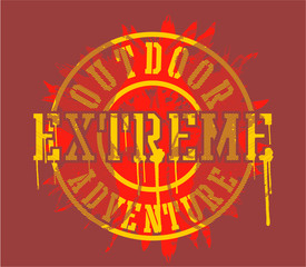Extreme impossible college athletic graphic design vector art