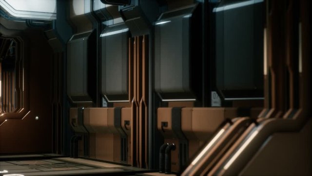 futuristic sci fi Spaceship interior