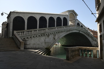 Venice in Italy Covid-19 Coronavirus Rialto bridge