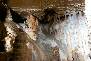 Formations inside Balcarka Cave
