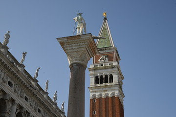 Venice in Italy Covid-19 Coronavirus San Marco Tower