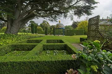 Trimmed Hedges in Garden at Larnach Castle NZ