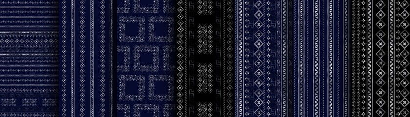 Set, bundle Vector modern geometric seamless pattern. Grey texture with lines, stripes. Decorative silver line for wallpapers, prints, carpet