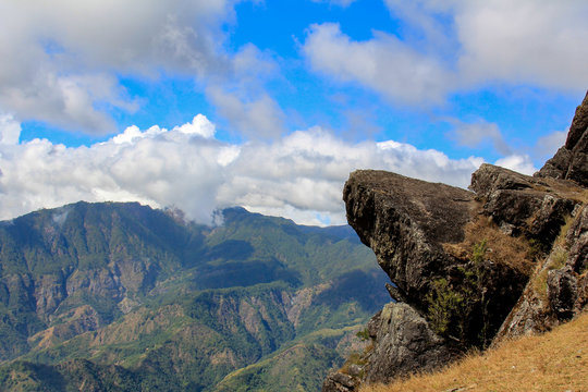 Mt. Ulap Eco-Trail in Itogon Benguet and Rock Formation. Philippines