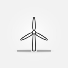 Wind Turbine linear icon. Vector Wind Power concept outline symbol