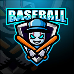 Baseball mascot esport logo design