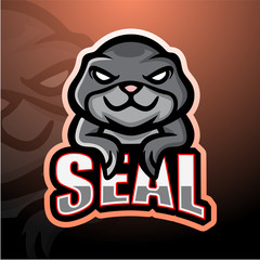 Seal mascot esport logo design © frescostudio