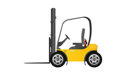 Forklift truck. Industrial forklift. Isolated. Vector design