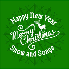 New year and christmas print and embroidery graphic design vector art