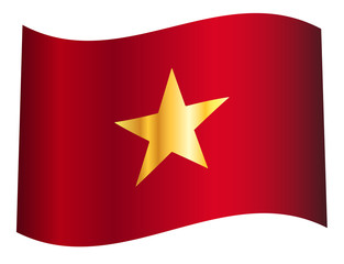Vietnam National Flag Wave
