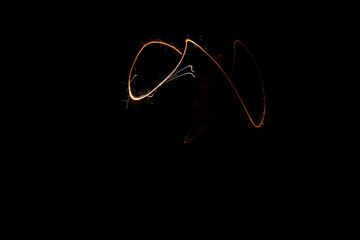 long exposure shot with firework 