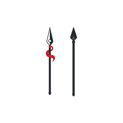Spear logo vector icon illustration template