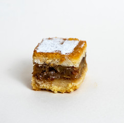 homemade cake on a white background