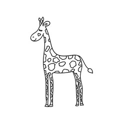 Funny vector illustration of giraffe