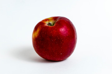 red apple on white background