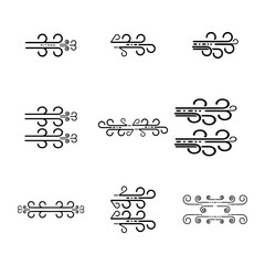 Wind vector icon design illustration template