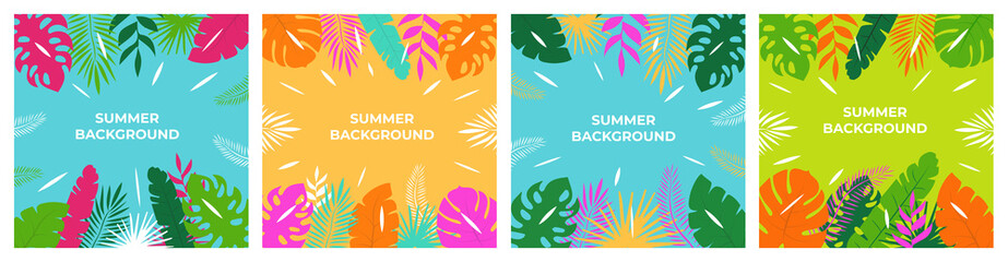 Fototapeta na wymiar Summer background Summer vacation for banner, poster and advertising