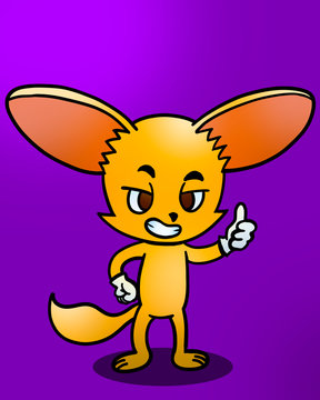 Cute Cartoon Fenec Fox