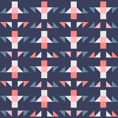 Fototapeta premium Aztec elements. Ethnic boho ornament. Seamless background. Tribal motif. Vector illustration for web design or print.