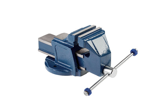 table vice on white background