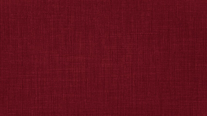 Dark raspberry red natural cotton linen textile texture background
