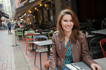 Fototapeta premium Inner City Melbourne Outdoor Eating