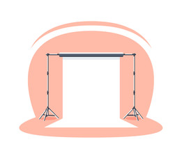 Fototapeta premium Photo studio scene isolated on white background