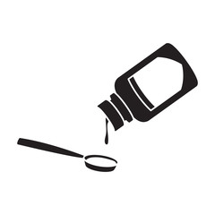 Bottle of syrup vector icon.Black vector icon isolated on white background bottle of syrup .