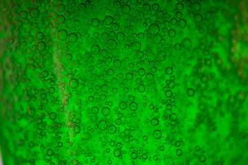 green fluid with bubbles science research