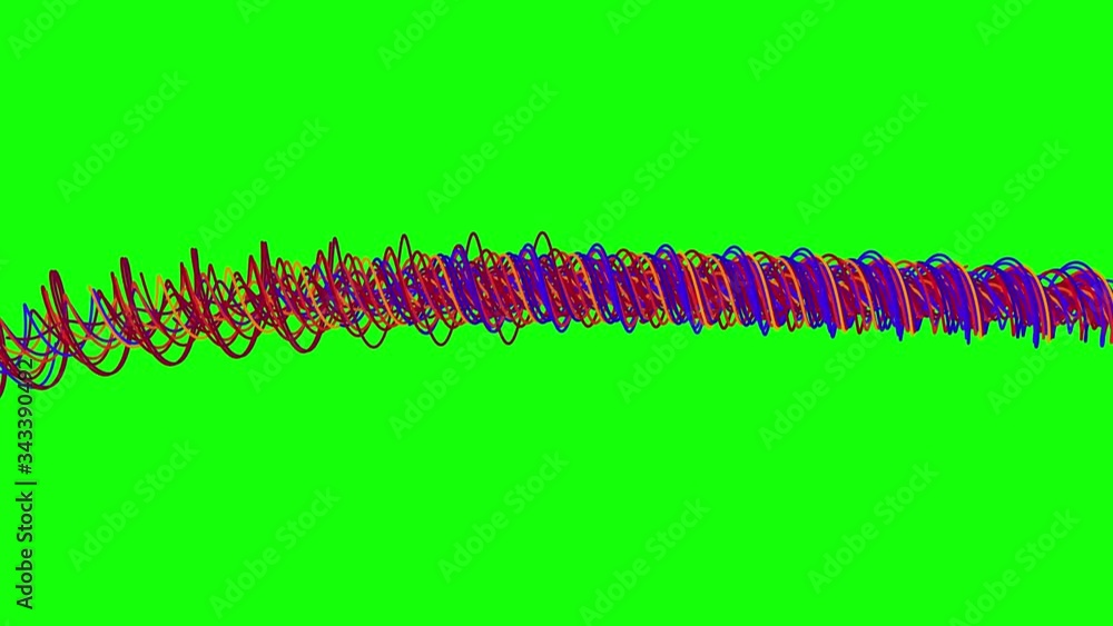 Poster abstract colorful trail motion with green background.color lines twist