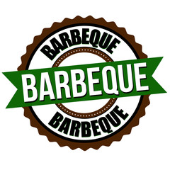 Barbeque label or sticker