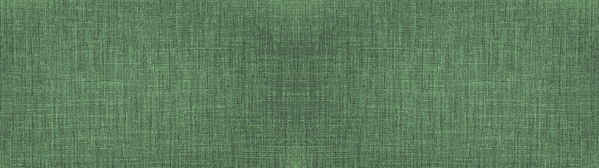 Dark mint green natural cotton linen textile texture background banner panorama long

