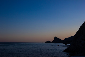 view of the Black Sea coast, Crimea, Sudak