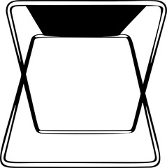 Fisher stool vector on white background